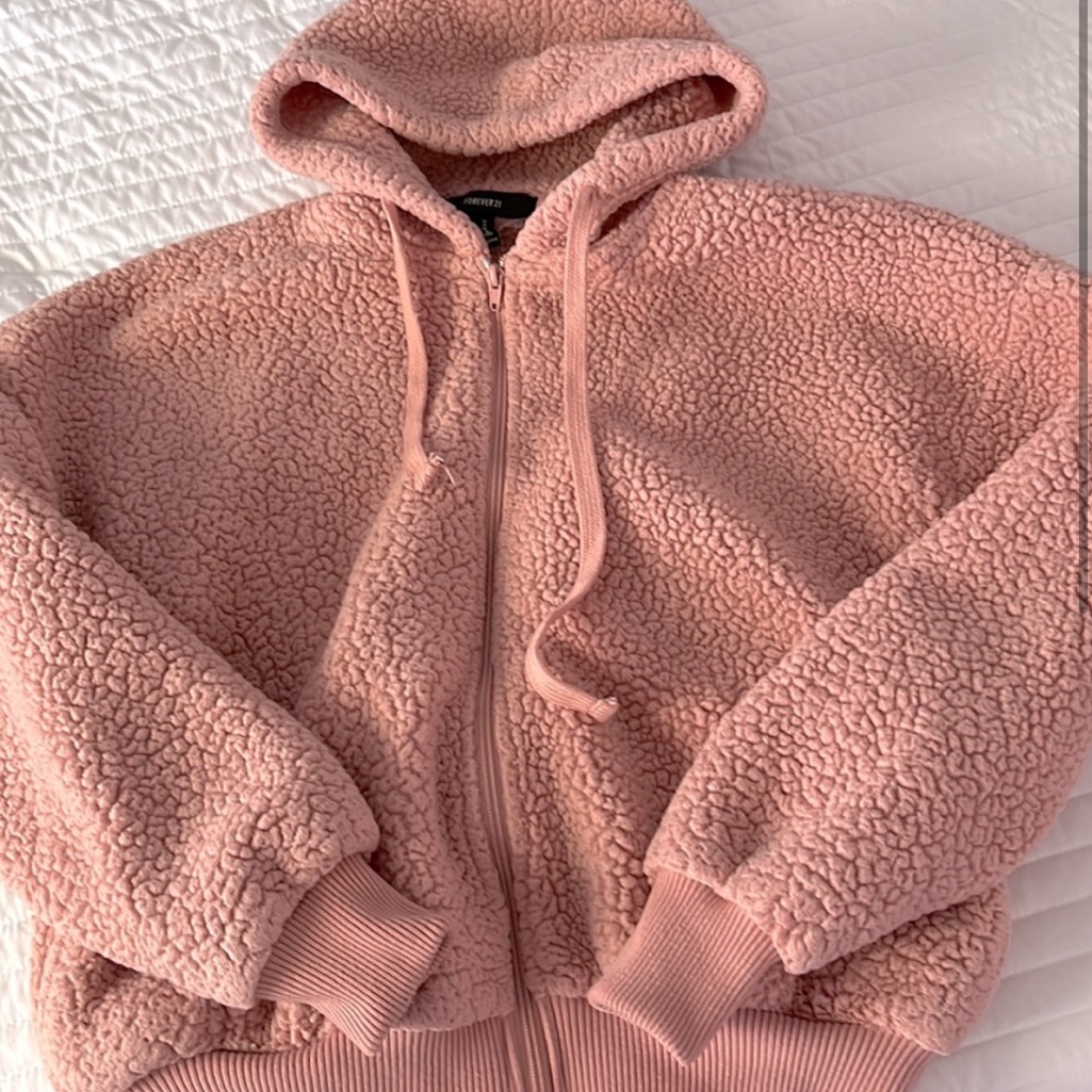Forever 21 Pink Sherpa Hoodie